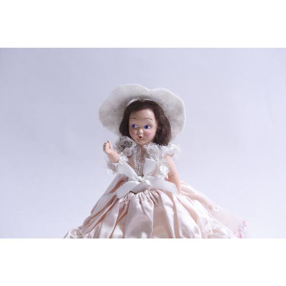 Country Woman, Dressed Doll, 8 1/2", Pink Dress, Wide Hat, Civil War, Fashion, - Picture 2 of 4